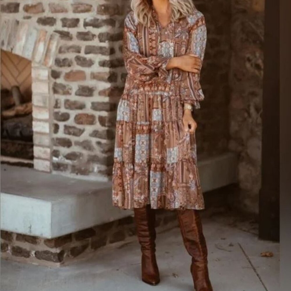 Silky Bohemian Maxi Dress